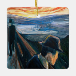 Edvard Munch - Sick Mood at Sunset, Despair 1892 Keramikornament