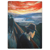 Edvard Munch - Sick Mood at Sunset, Despair 1892 Klemmbrett (Rückseite)