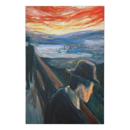 Edvard Munch - Sick Mood at Sunset, Despair 1892 Künstlicher Leinwanddruck