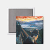 Edvard Munch - Sick Mood at Sunset, Despair 1892 Magnet (Vorderseite/Rückseite)