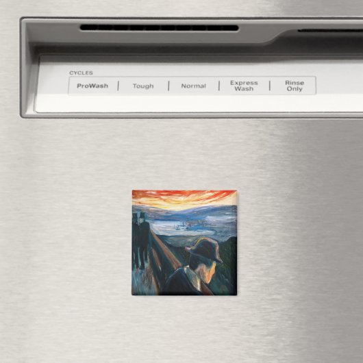Edvard Munch - Sick Mood at Sunset, Despair 1892 Magnet (In Situ (Geschirrspüler))