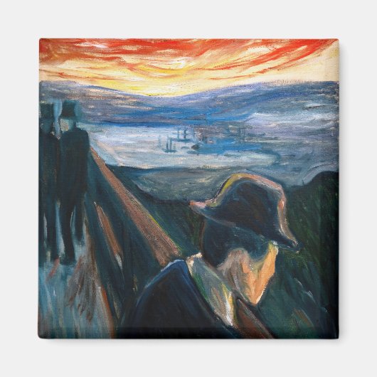 Edvard Munch - Sick Mood at Sunset, Despair 1892 Magnet (Vorne)