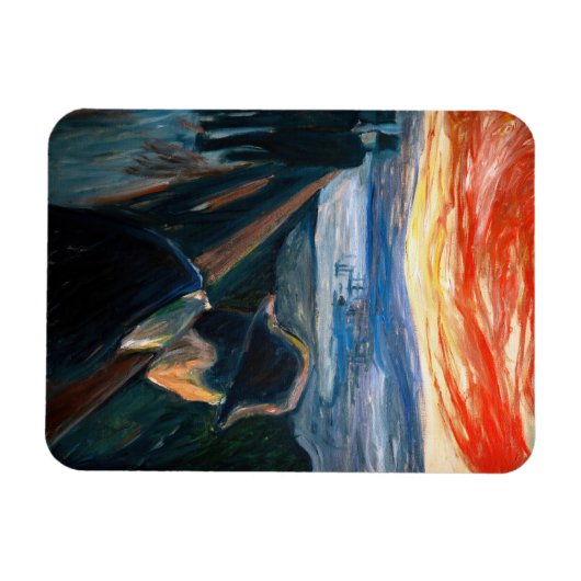 Edvard Munch - Sick Mood at Sunset, Despair 1892 Magnet (Horizontal)