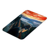 Edvard Munch - Sick Mood at Sunset, Despair 1892 Magnet (Linke Seite)