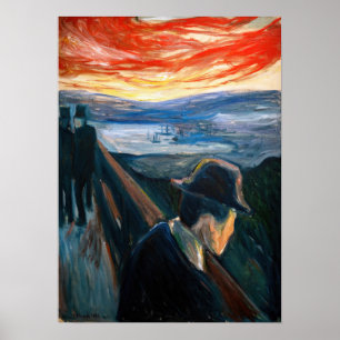 Edvard Munch - Sick Mood at Sunset, Despair 1892 Poster