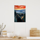 Edvard Munch - Sick Mood at Sunset, Despair 1892 Poster (Küche)