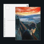 Edvard Munch - Sick Mood at Sunset, Despair 1892 Postkarte<br><div class="desc">Sick Mood at Sunset,  Despair - Edvard Munch,  Oil on Leinwand,  1892</div>