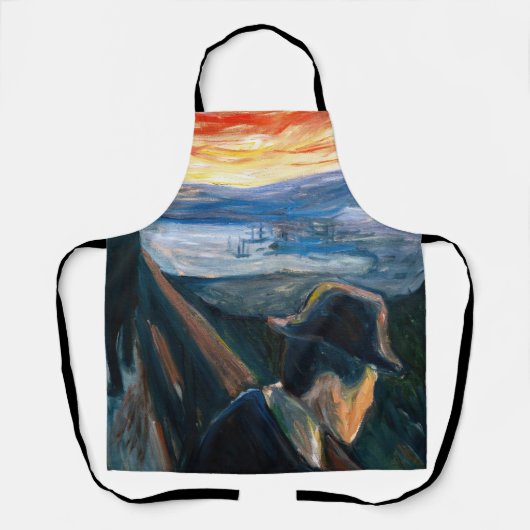 Edvard Munch - Sick Mood at Sunset, Despair 1892 Schürze (Vorderseite)