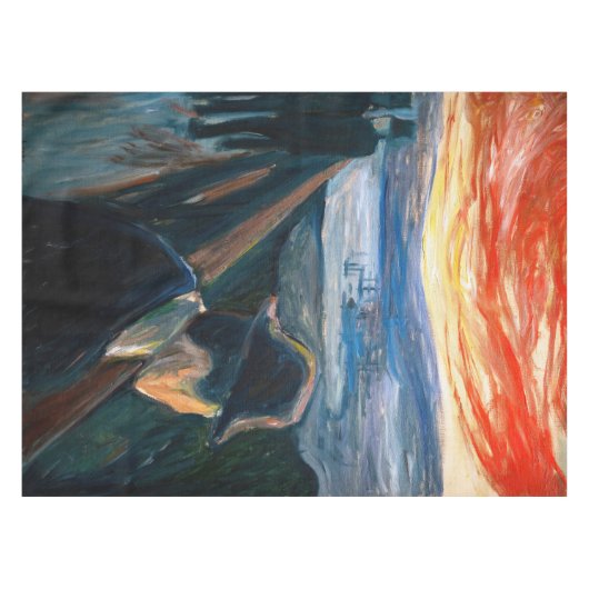 Edvard Munch - Sick Mood at Sunset, Despair 1892 Tischdecke (Vorderseite (Horizontal))