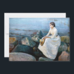 Edvard Munch - Sommernacht, Inger am Strand Dankeskarte<br><div class="desc">Sommernacht,  Inger am Strand - Edvard Munch,  Oil on Leinwand,  1889</div>