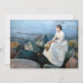 Edvard Munch - Sommernacht, Inger am Strand Dankeskarte (Vorderseite)