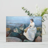 Edvard Munch - Sommernacht, Inger am Strand Einladung (Stehend Vorderseite)