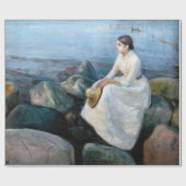 Edvard Munch - Sommernacht, Inger am Strand Geschenkpapier (Flach)