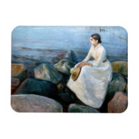 Edvard Munch - Sommernacht, Inger am Strand
