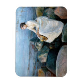 Edvard Munch - Sommernacht, Inger am Strand Magnet (Vertikal)