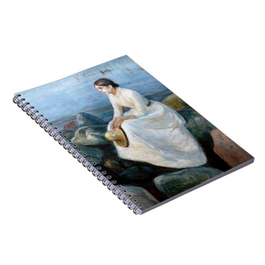 Edvard Munch - Sommernacht, Inger am Strand Notizblock (Rechte Seite)