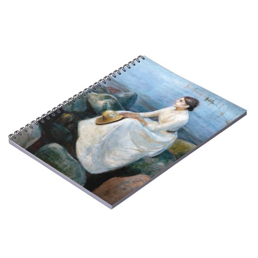 Edvard Munch - Sommernacht, Inger am Strand Notizblock (Linke Seite)