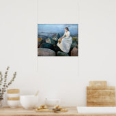 Edvard Munch - Sommernacht, Inger am Strand Poster (Küche)