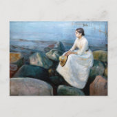 Edvard Munch - Sommernacht, Inger am Strand Postkarte (Vorderseite)
