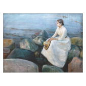 Edvard Munch - Sommernacht, Inger am Strand Tischdecke (Vorderseite (Horizontal))