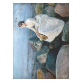 Edvard Munch - Sommernacht, Inger am Strand Tischdecke (Vorderseite)