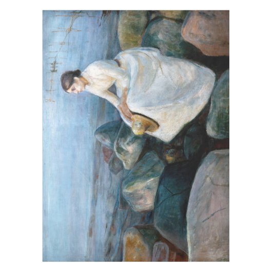 Edvard Munch - Sommernacht, Inger am Strand Tischdecke (Vorderseite)