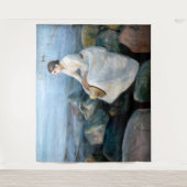 Edvard Munch - Sommernacht, Inger am Strand Wandteppich (Vorderseite)