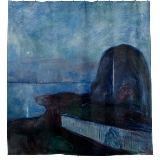 Edvard Munch - Starry Night 1893 Duschvorhang (Vorderseite)