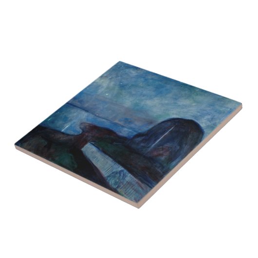 Edvard Munch - Starry Night 1893 Fliese (Seite)