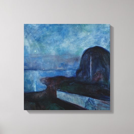 Edvard Munch - Starry Night 1893 Leinwanddruck (Vorderseite)