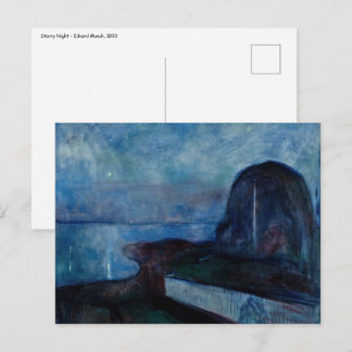 Edvard Munch - Starry Night 1893 Postkarte