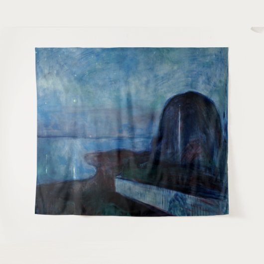 Edvard Munch - Starry Night 1893 Wandteppich (Vorderseite (Horizontal))