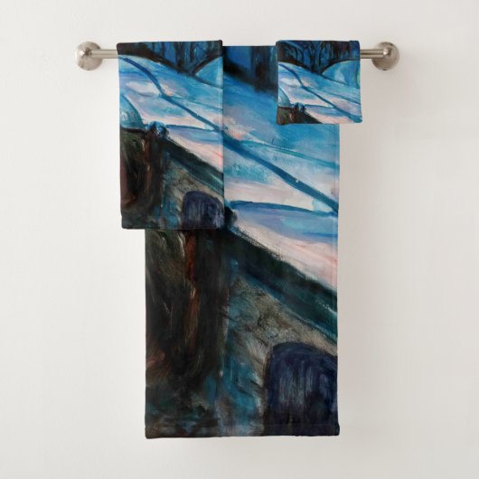 Edvard Munch - Starry Night 1922 Badhandtuch Set (Insitu)