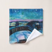 Edvard Munch - Starry Night 1922 Badhandtuch Set (Waschlappen)
