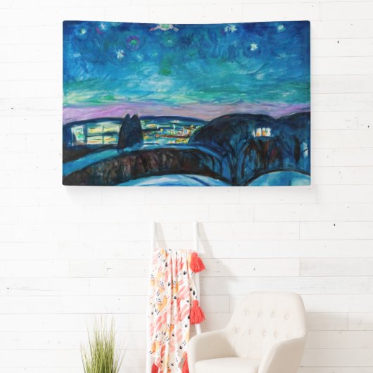 Edvard Munch - Starry Night 1922 Banner (InSitu)