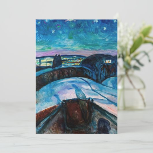 Edvard Munch - Starry Night 1922 Einladung (Stehend Vorderseite)