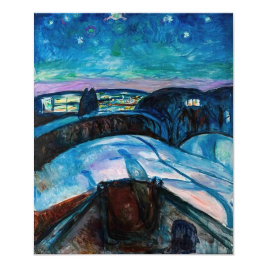 Edvard Munch - Starry Night 1922 Fotodruck (Vorne)