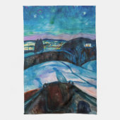 Edvard Munch - Starry Night 1922 Geschirrtuch (Vertikal)