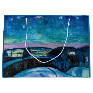 Edvard Munch - Starry Night 1922 Große Geschenktüte