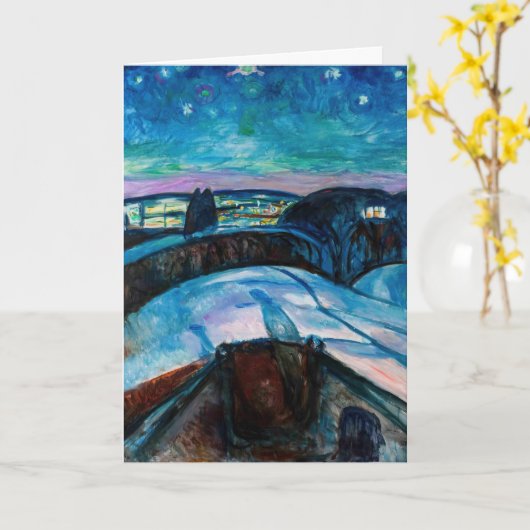 Edvard Munch - Starry Night 1922 Karte (Gelbe Blume)