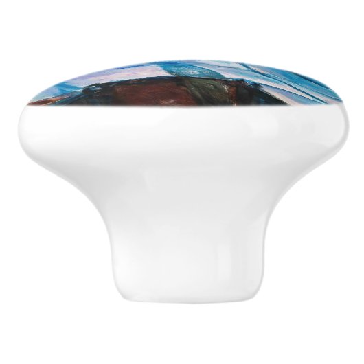 Edvard Munch - Starry Night 1922 Keramikknauf (Seitenansicht)