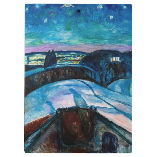 Edvard Munch - Starry Night 1922 Klemmbrett (Rückseite)