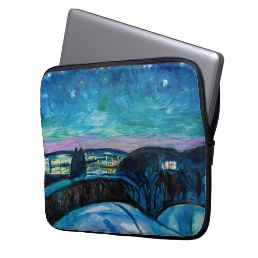 Edvard Munch - Starry Night 1922 Laptopschutzhülle (Vorderseite Links)