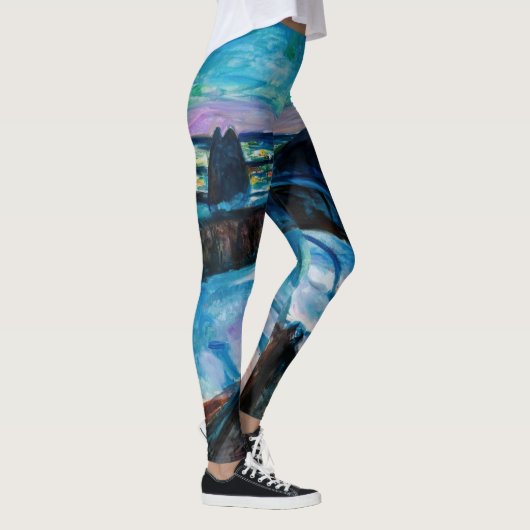 Edvard Munch - Starry Night 1922 Leggings (Rechts)