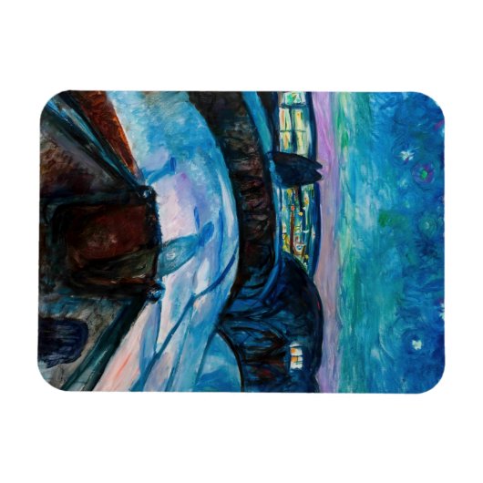 Edvard Munch - Starry Night 1922 Magnet (Horizontal)