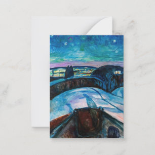 Edvard Munch - Starry Night 1922 Mitteilungskarte