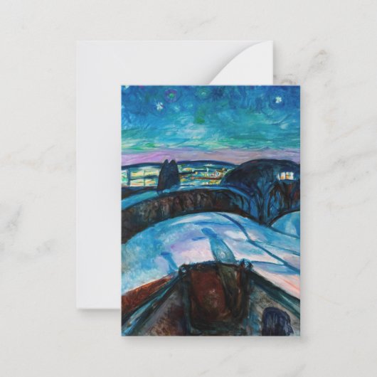 Edvard Munch - Starry Night 1922 Mitteilungskarte (Vorderseite)