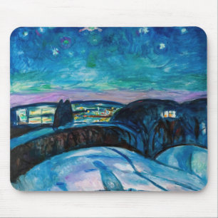 Edvard Munch - Starry Night 1922 Mousepad