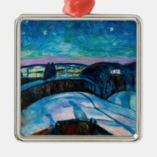 Edvard Munch - Starry Night 1922 Ornament Aus Metall