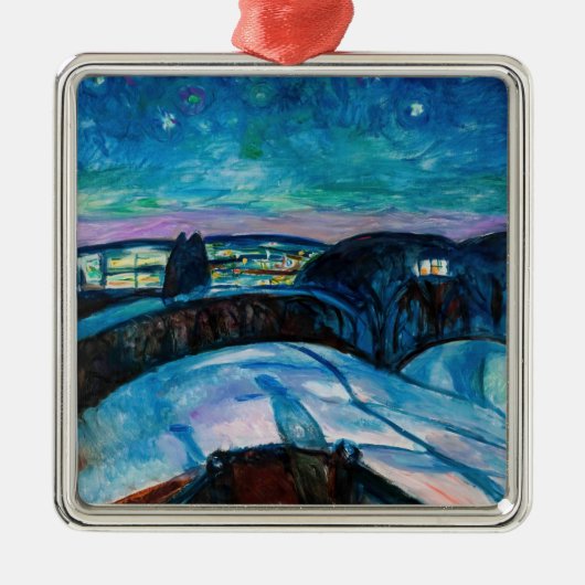 Edvard Munch - Starry Night 1922 Ornament Aus Metall (Vorne)